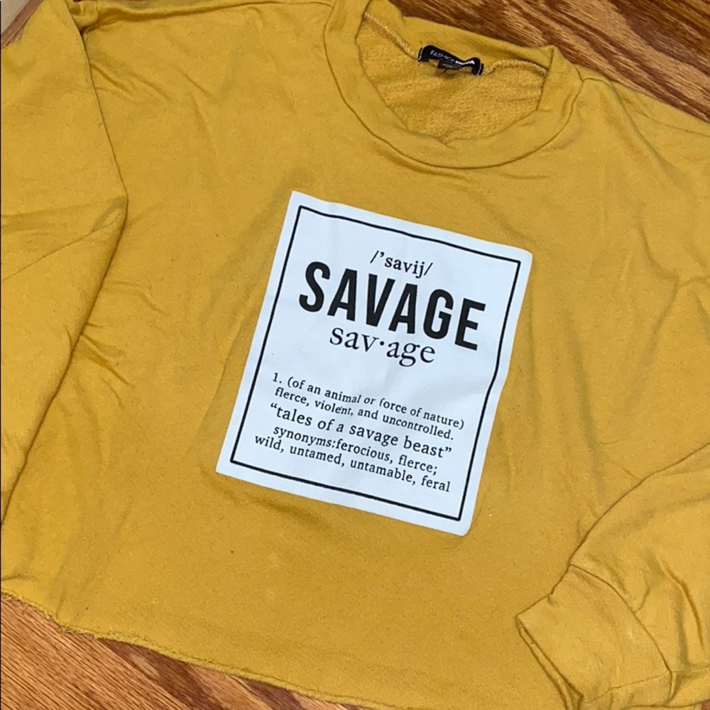Mustard Yellow Savage Crop Top